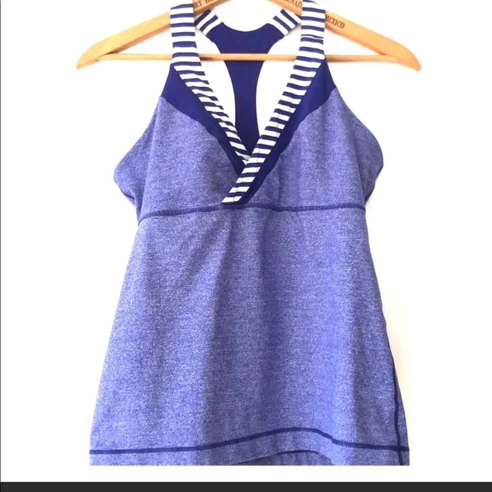 Lululemon | Deep Breath Nautical Blue Halter Tank